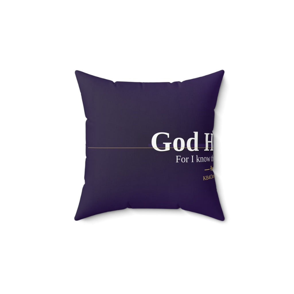 God Has a Plan. Christian Throw Pillow | Jeremiah 29:11 | Faith Home Decor
