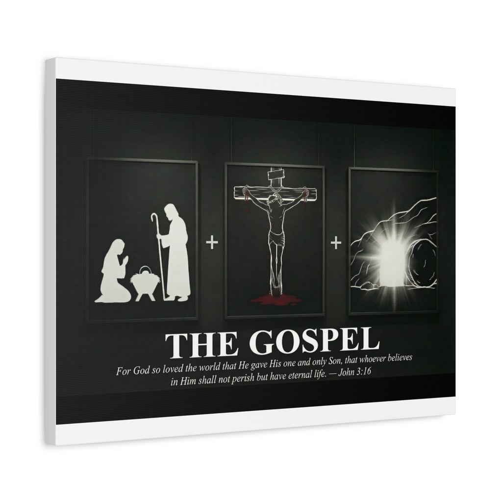 The Gospel Canvas Print | John 3:16 | Christian Wall Art