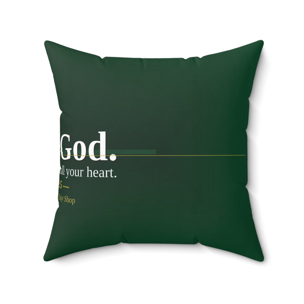 I Trust God. Christian Throw Pillow | Proverbs 3:5 | Faith Home Decor