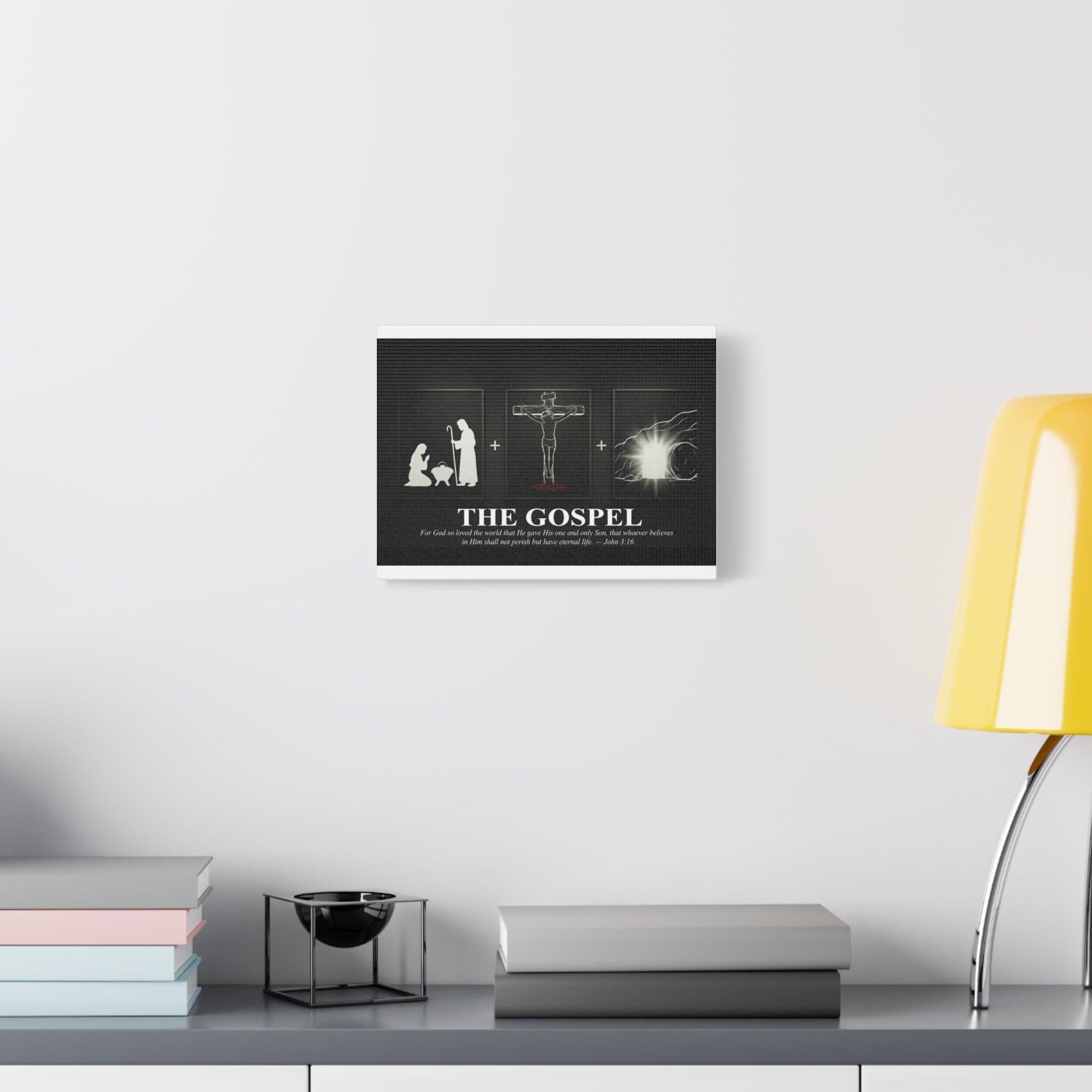 The Gospel Canvas Print | John 3:16 | Christian Wall Art