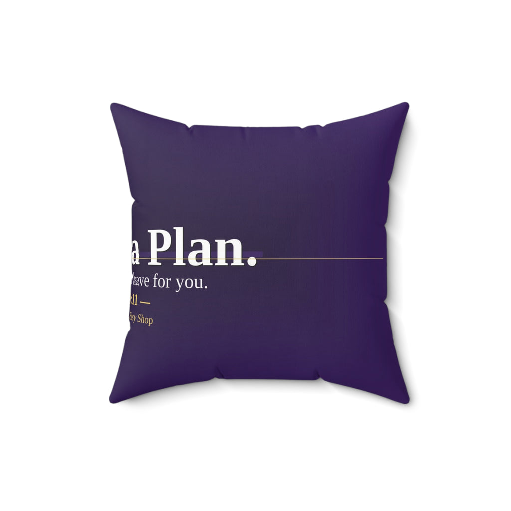 God Has a Plan. Christian Throw Pillow | Jeremiah 29:11 | Faith Home Decor