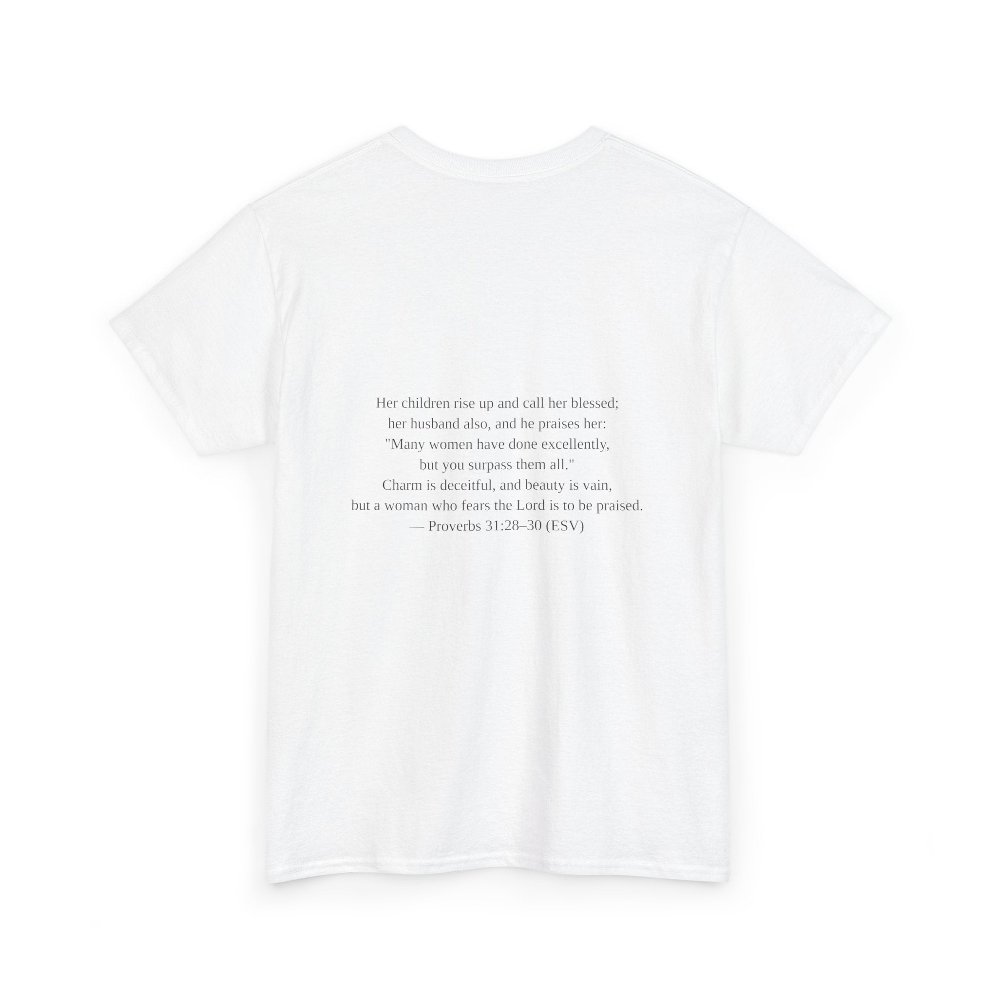 My Husband Loves Me Christian T-Shirt — Proverbs 31 Scripture Tee (White)