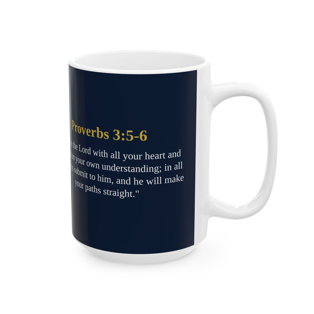 Proverbs 3:5-6 Christian Mug | Trust in the Lord | Scripture Coffee Mug | Faith Gift