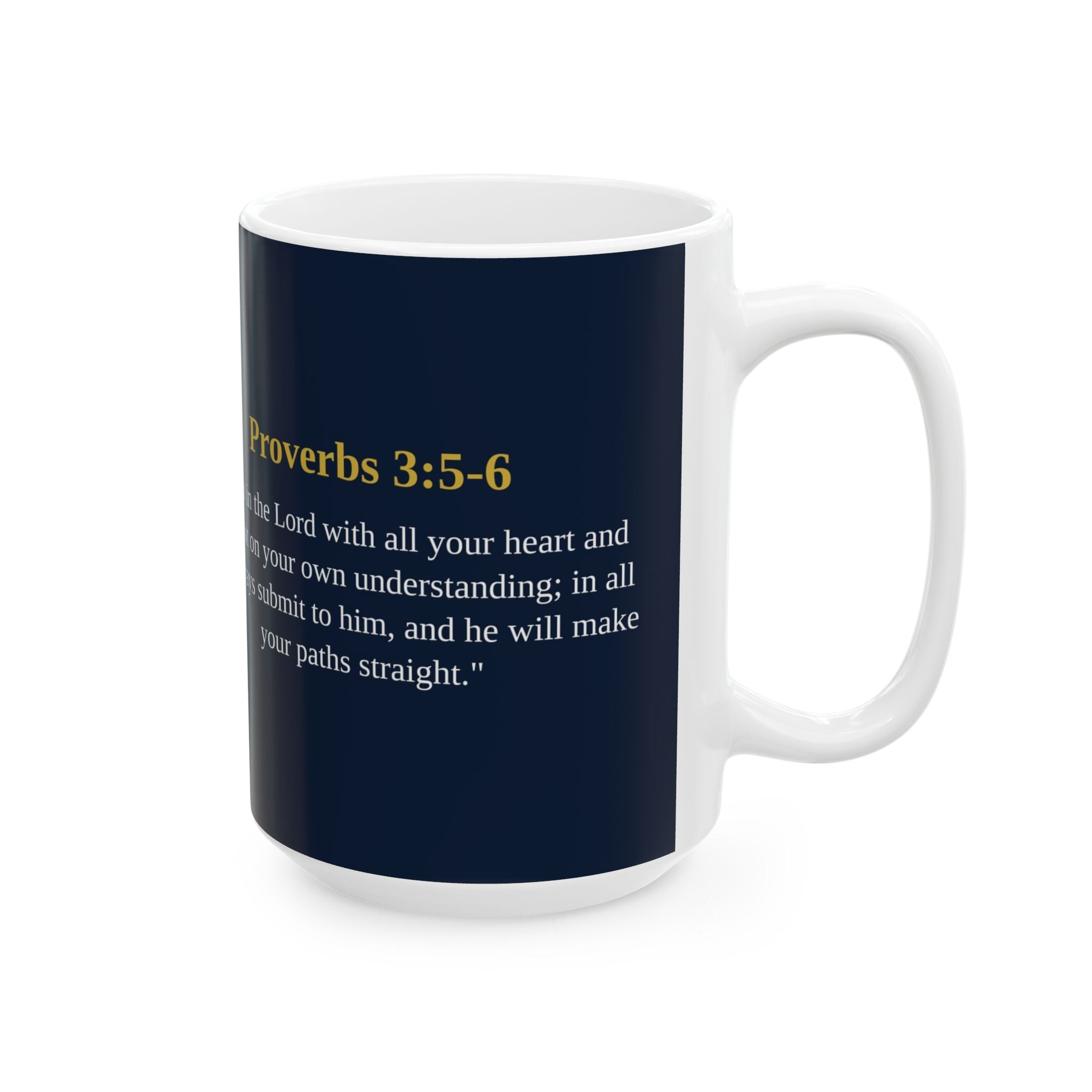 Proverbs 3:5-6 Christian Mug | Trust in the Lord | Scripture Coffee Mug | Faith Gift