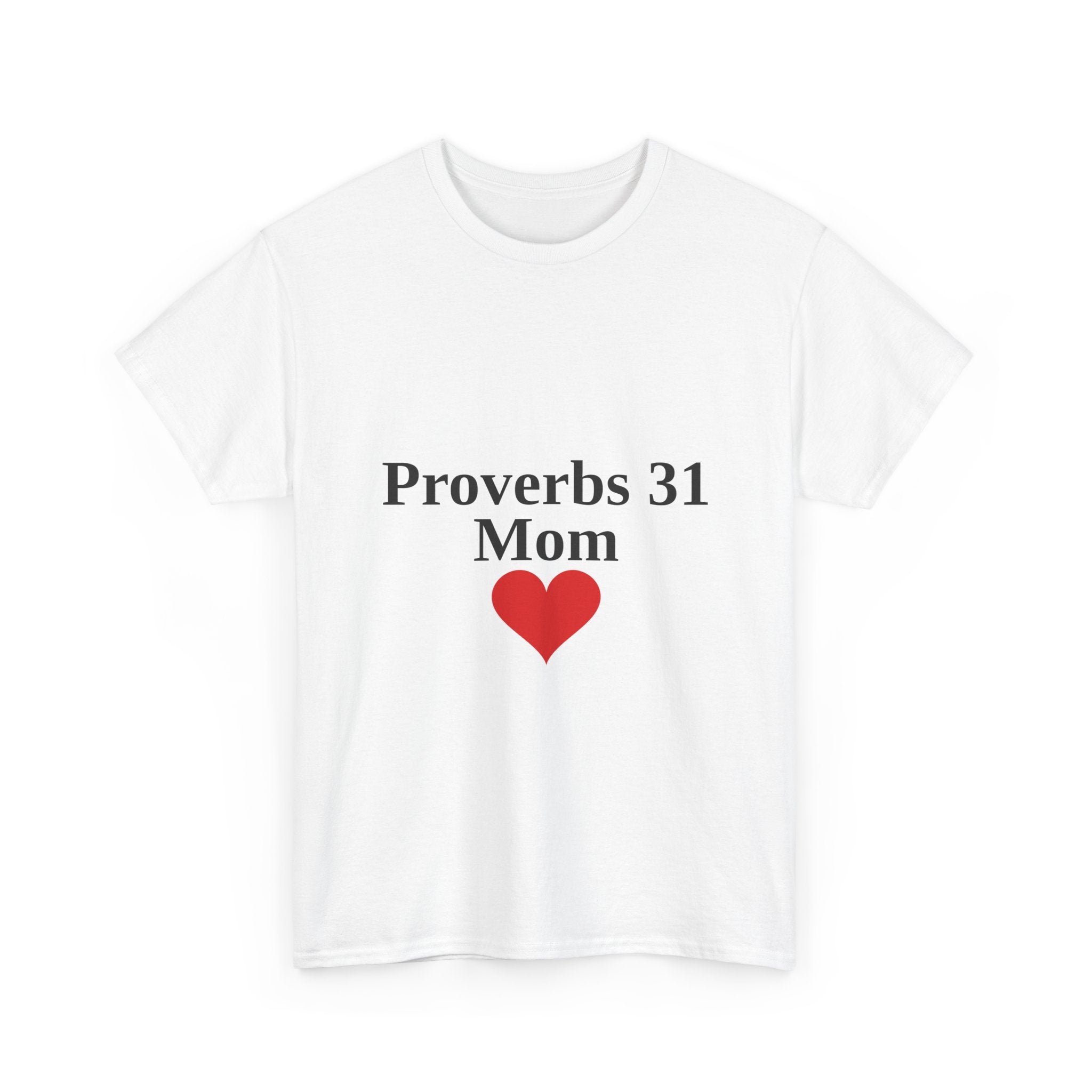 Proverbs 31 Mom Christian T-Shirt — Scripture Tee Mother's Day Gift (White)