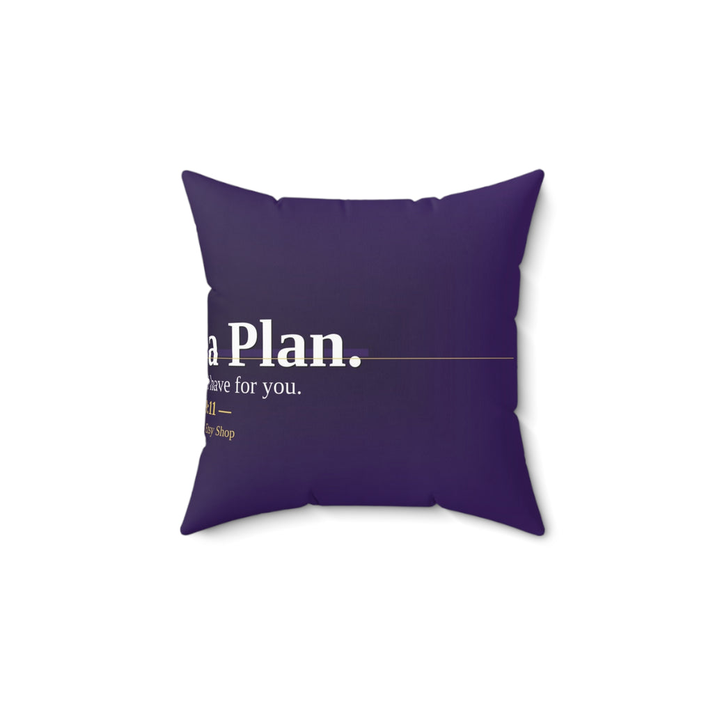 God Has a Plan. Christian Throw Pillow | Jeremiah 29:11 | Faith Home Decor