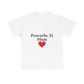 Proverbs 31 Mom Christian T-Shirt — Scripture Tee Mother's Day Gift (White)