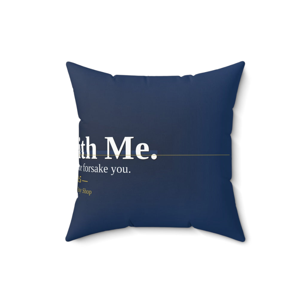 God Is With Me. Christian Throw Pillow | Hebrews 13:5 | Faith Home Decor