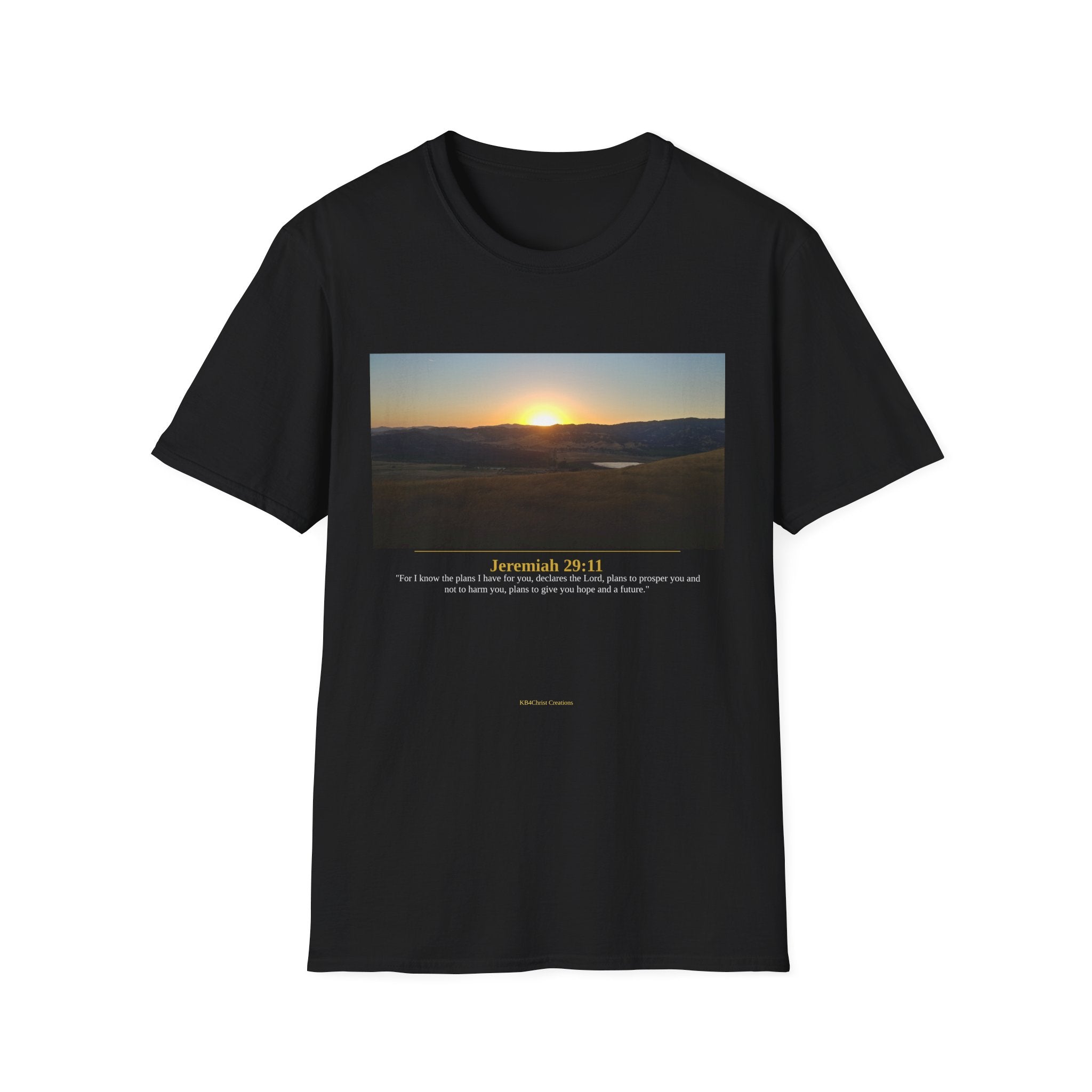 Jeremiah 29:11 Christian T-Shirt | Hope and Future | Black Scripture Tee | Faith Gift