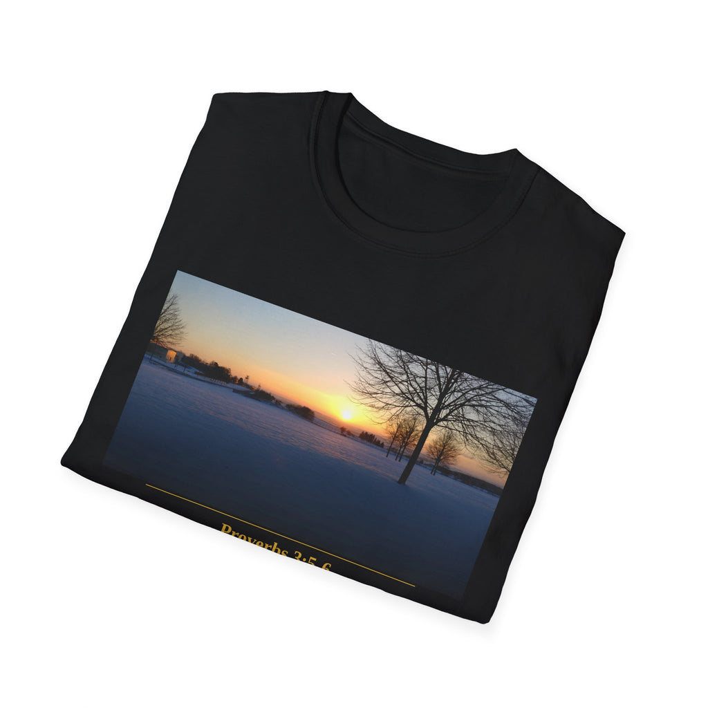 Proverbs 3:5-6 Christian T-Shirt | Trust in the Lord | Black Scripture Tee | Faith Gift