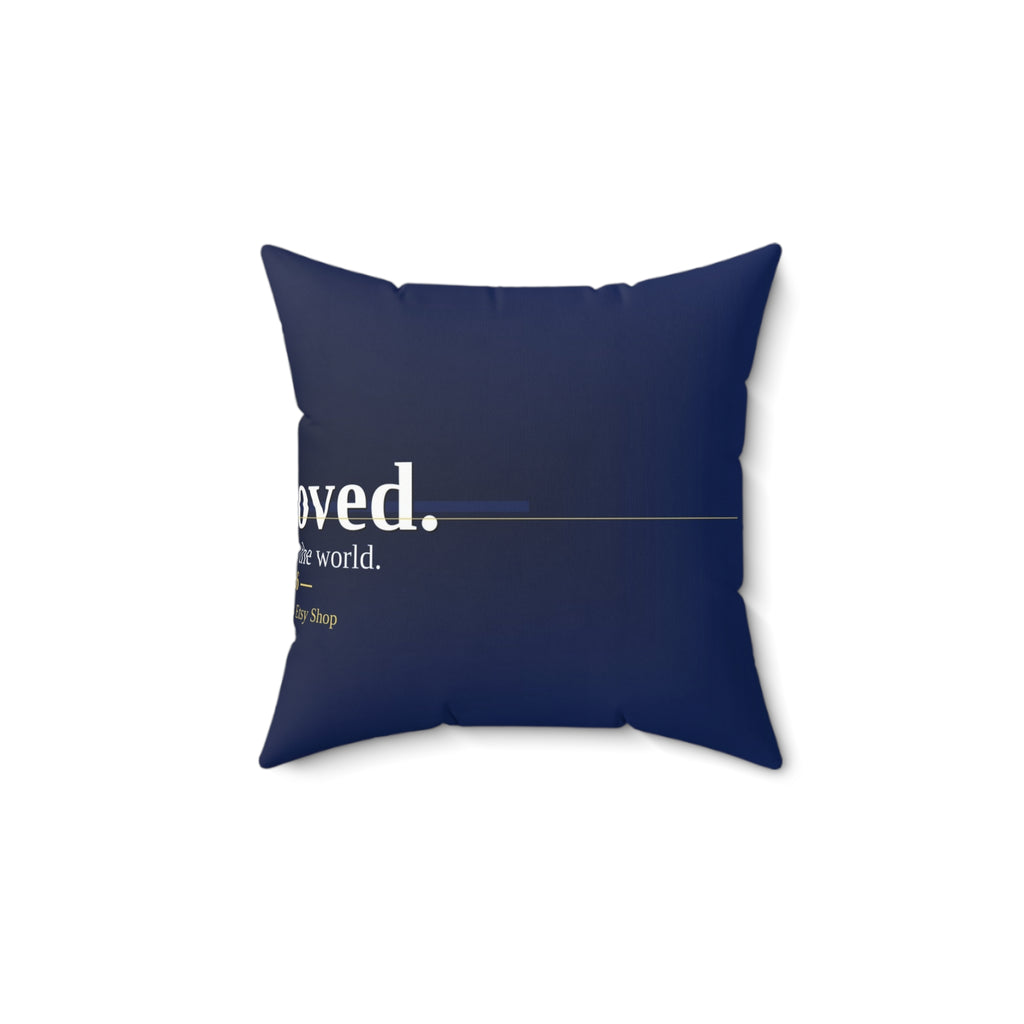 I Am Loved. Christian Throw Pillow | John 3:16 | Faith Home Decor