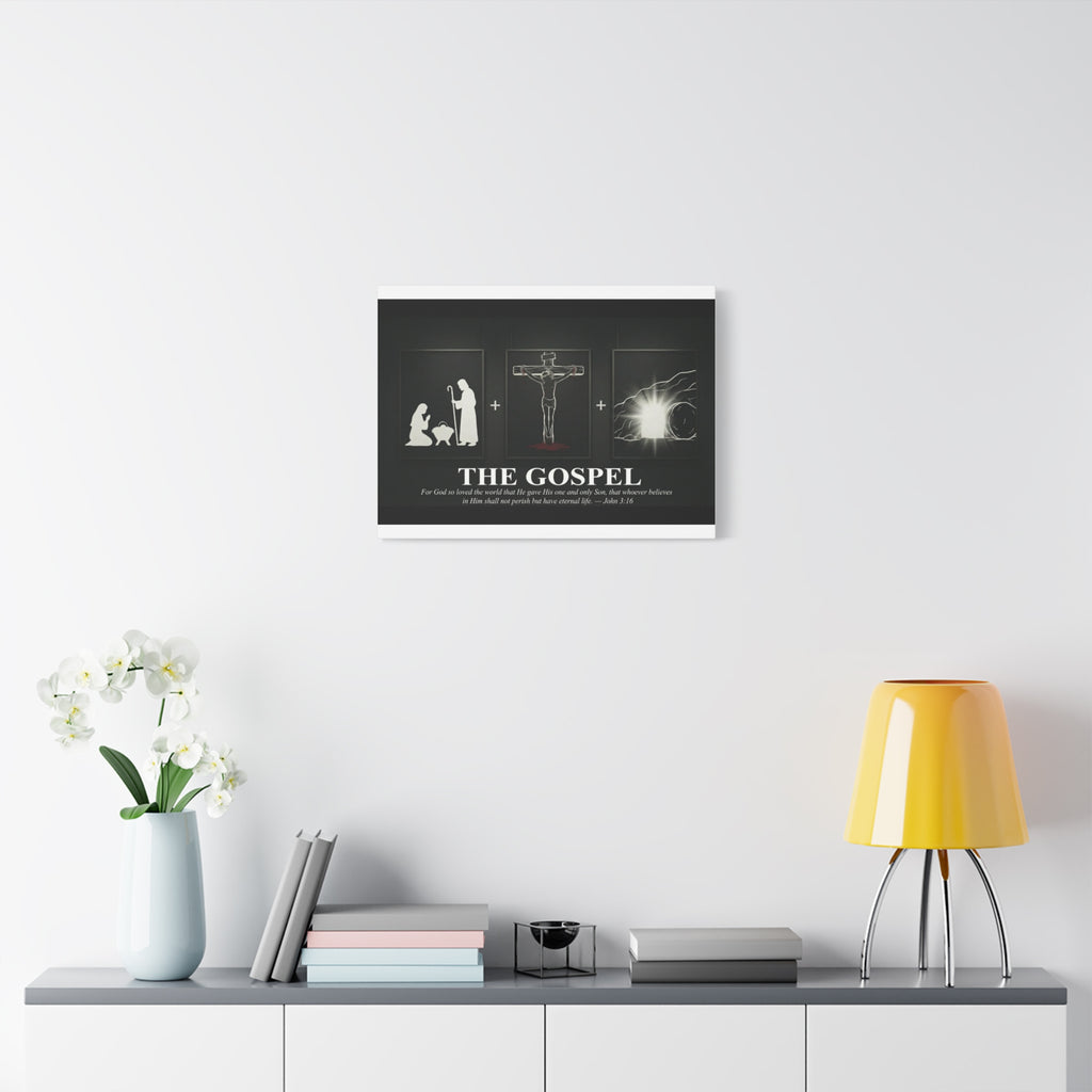 The Gospel Canvas Print | John 3:16 | Christian Wall Art