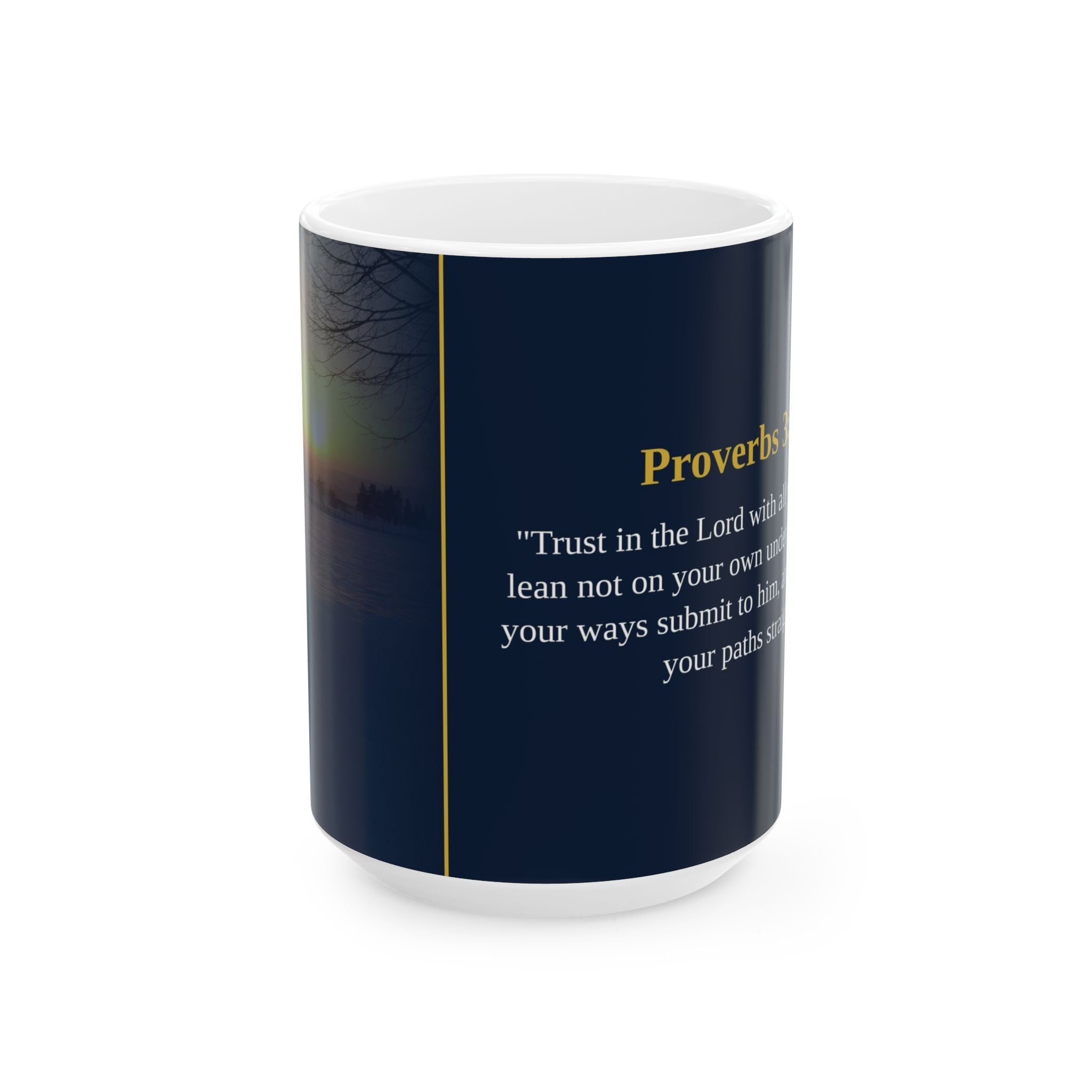 Proverbs 3:5-6 Christian Mug | Trust in the Lord | Scripture Coffee Mug | Faith Gift