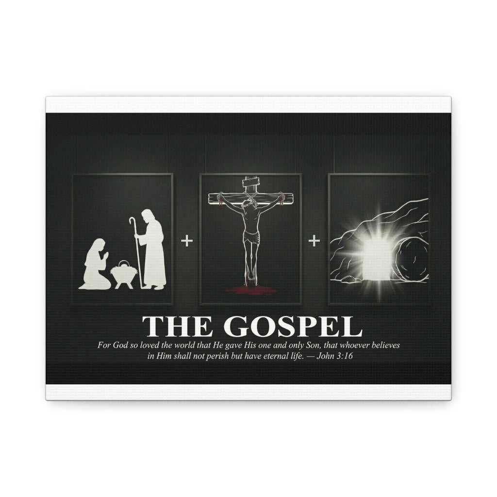 The Gospel Canvas Print | John 3:16 | Christian Wall Art