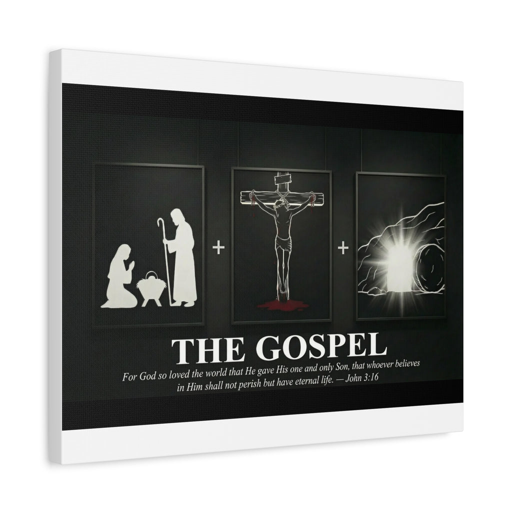 The Gospel Canvas Print | John 3:16 | Christian Wall Art