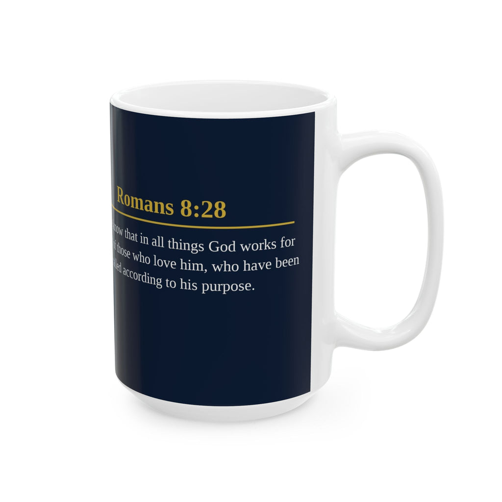 Romans 8:28 Christian Mug | All Things Work Together | Scripture Coffee Mug | Faith Gift