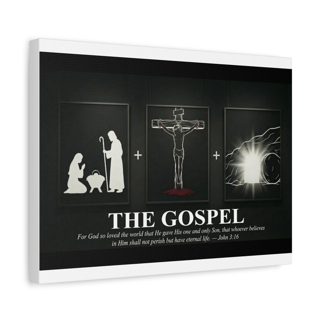 The Gospel Canvas Print | John 3:16 | Christian Wall Art