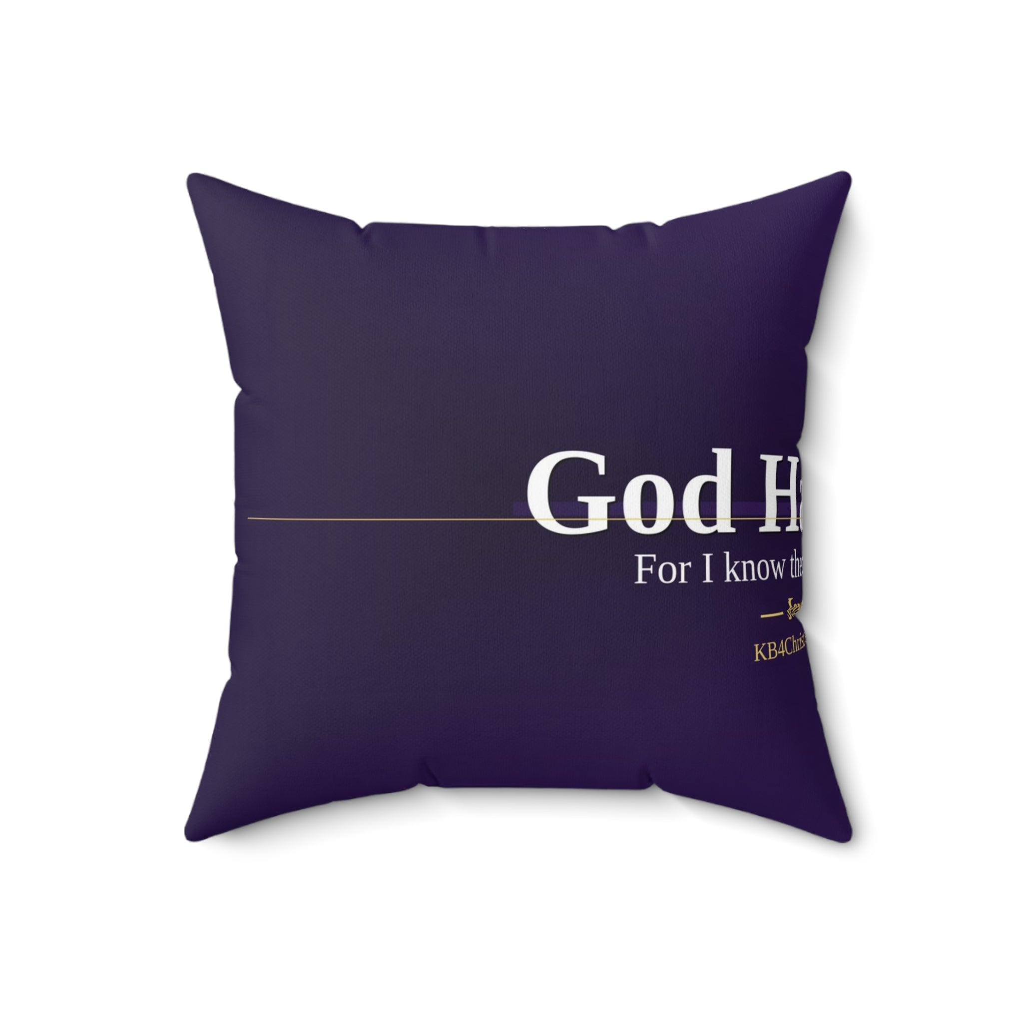 God Has a Plan. Christian Throw Pillow | Jeremiah 29:11 | Faith Home Decor