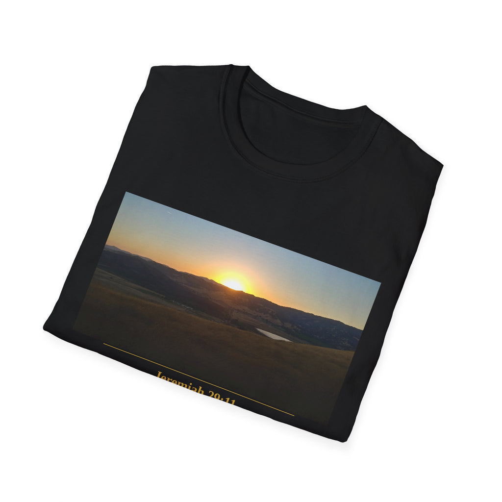 Jeremiah 29:11 Christian T-Shirt | Hope and Future | Black Scripture Tee | Faith Gift