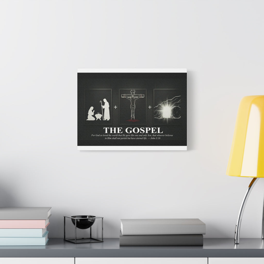 The Gospel Canvas Print | John 3:16 | Christian Wall Art