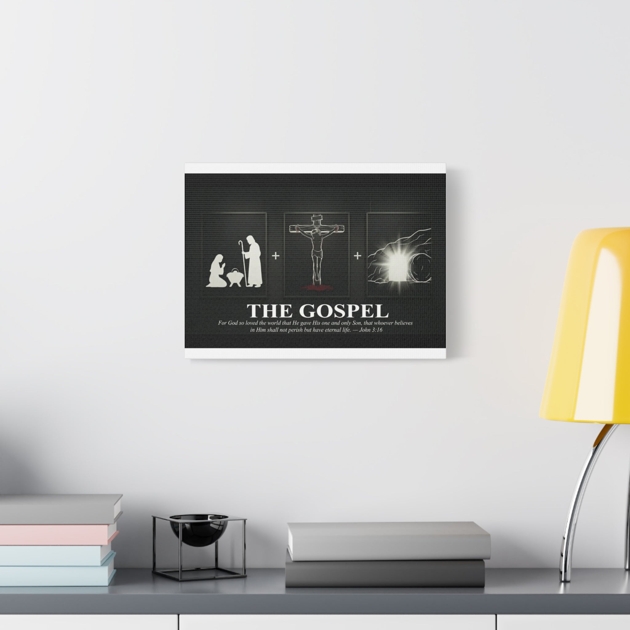 The Gospel Canvas Print | John 3:16 | Christian Wall Art