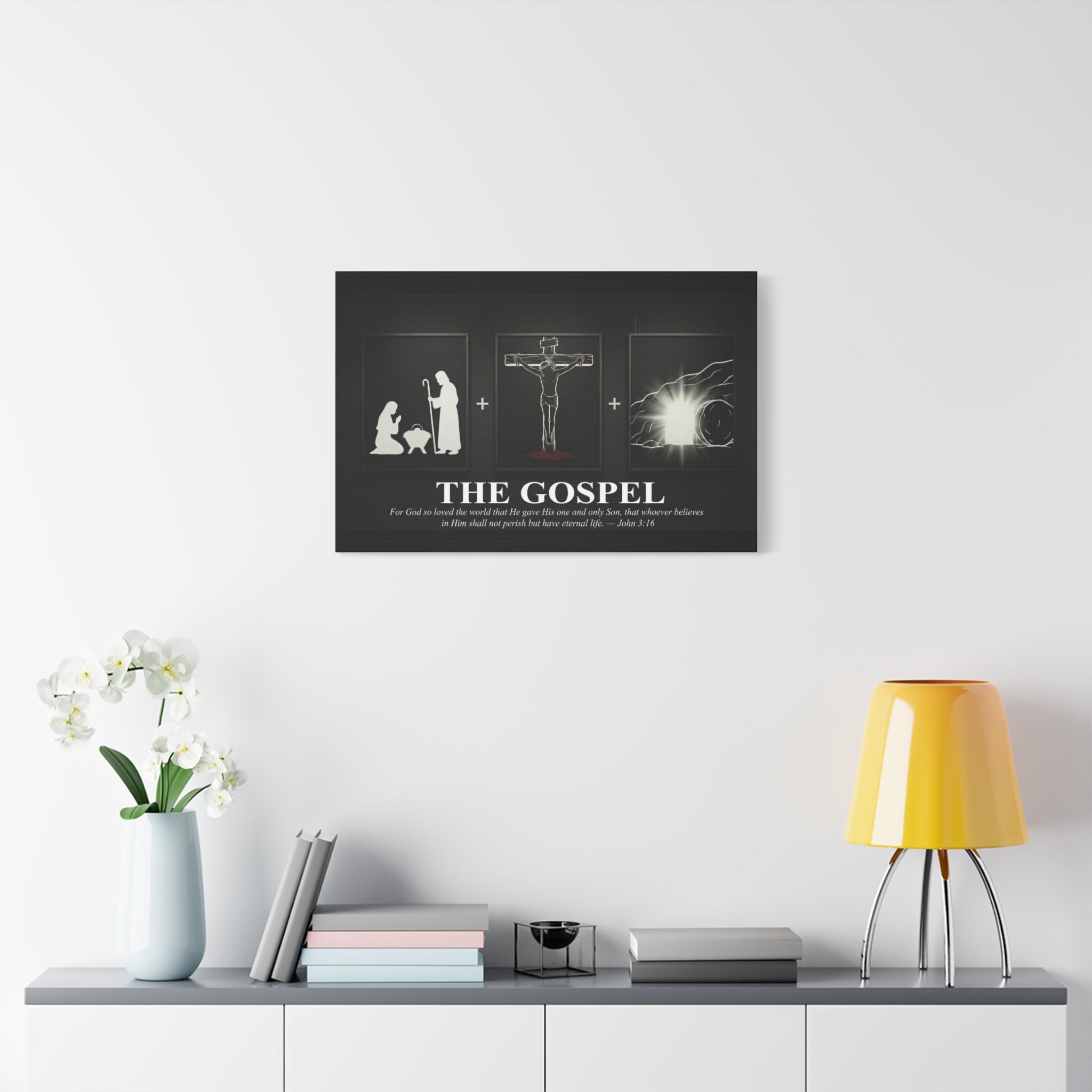 The Gospel Canvas Print | John 3:16 | Christian Wall Art