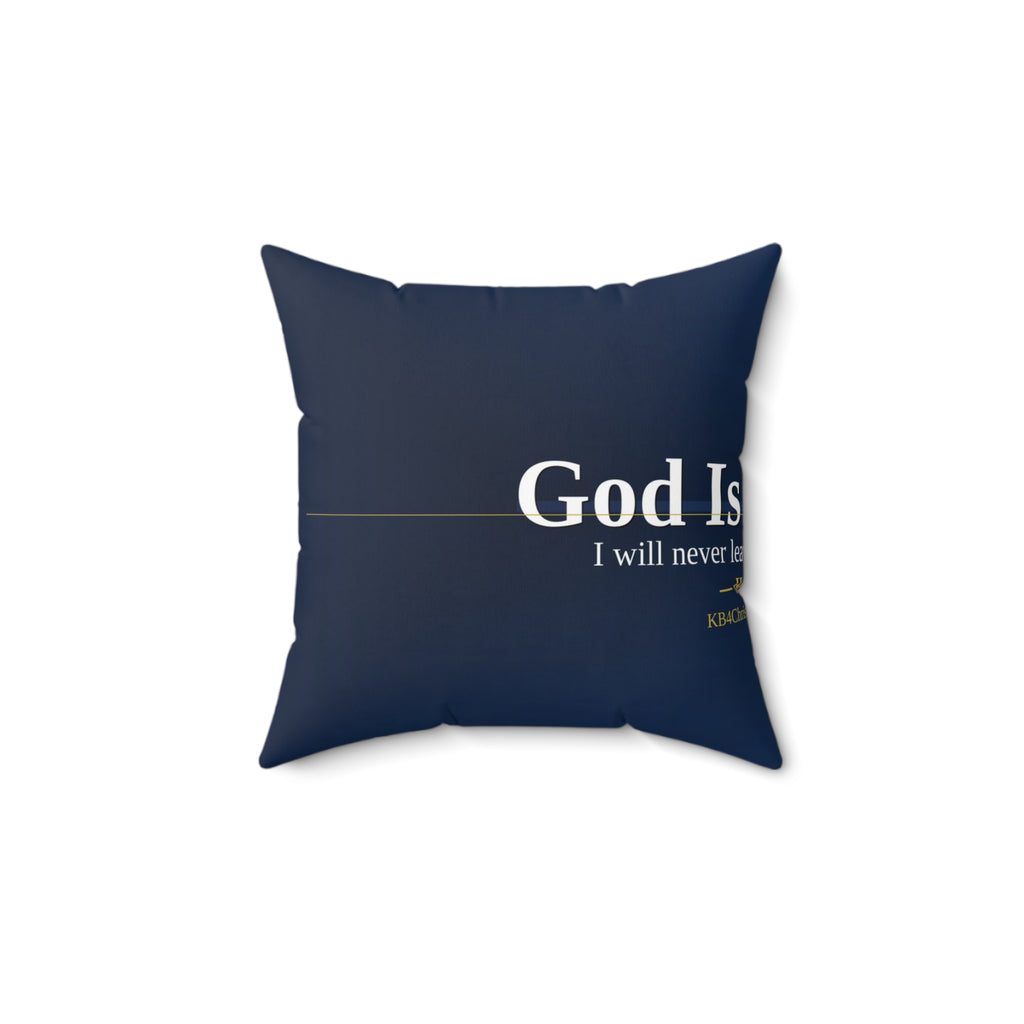 God Is With Me. Christian Throw Pillow | Hebrews 13:5 | Faith Home Decor
