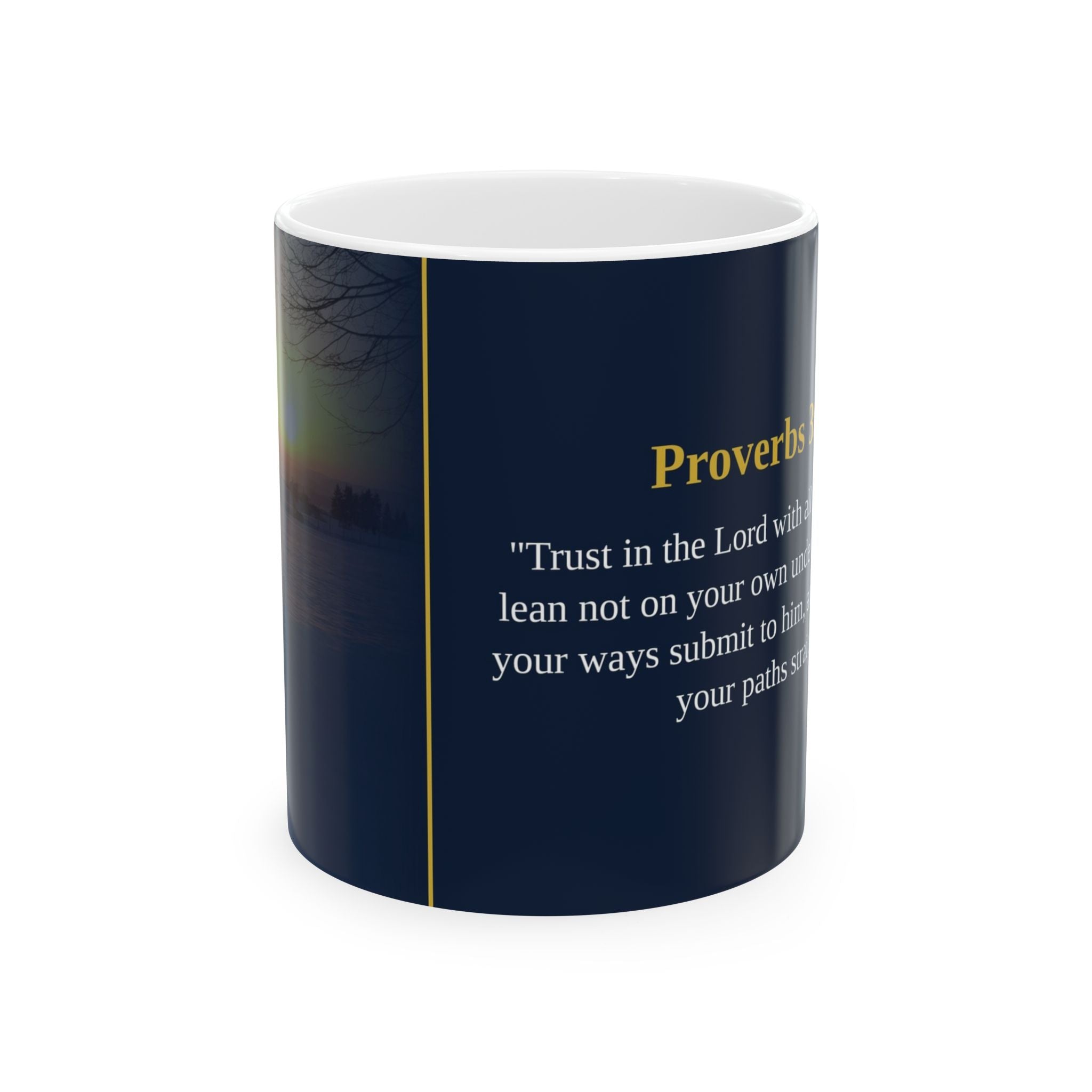 Proverbs 3:5-6 Christian Mug | Trust in the Lord | Scripture Coffee Mug | Faith Gift