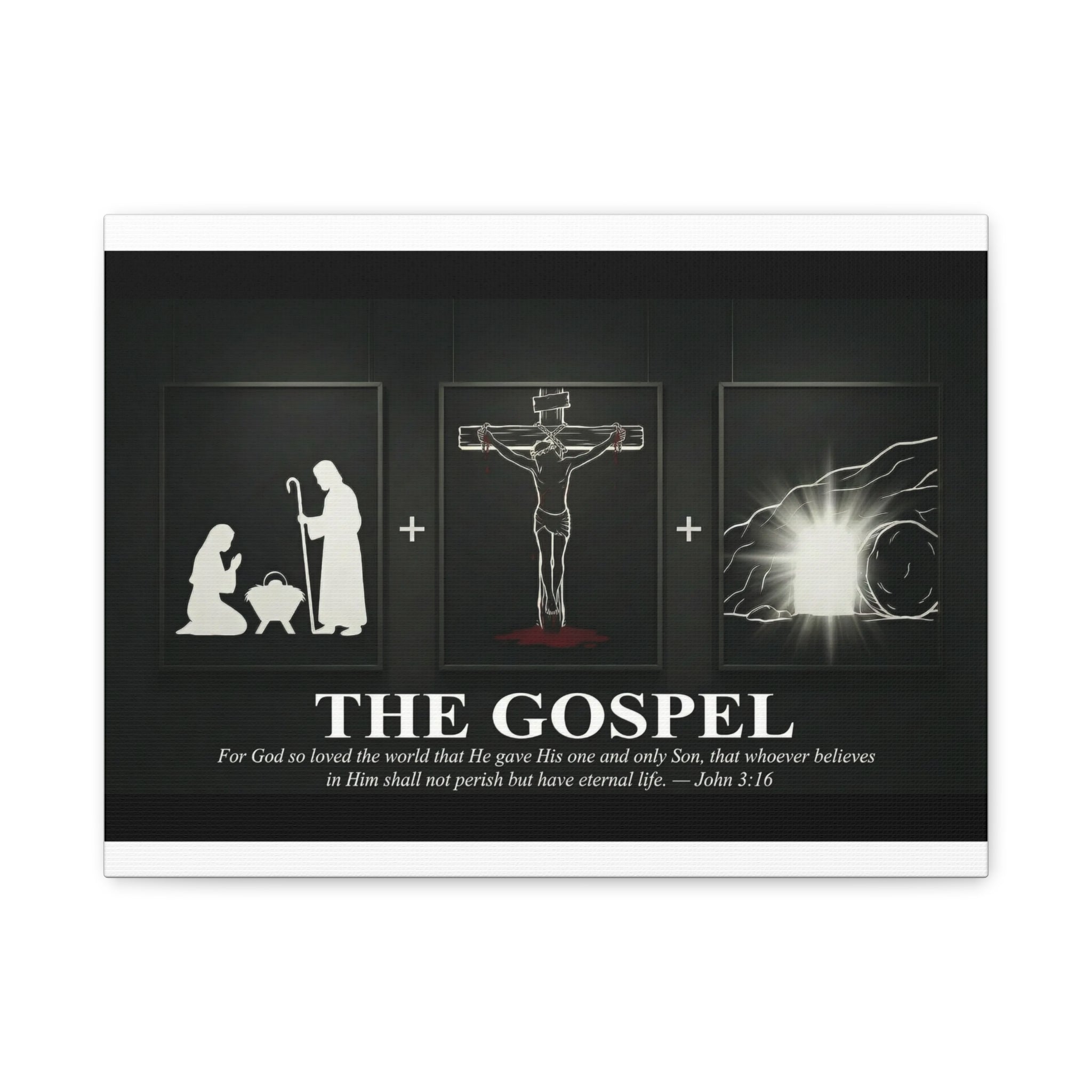 The Gospel Canvas Print | John 3:16 | Christian Wall Art