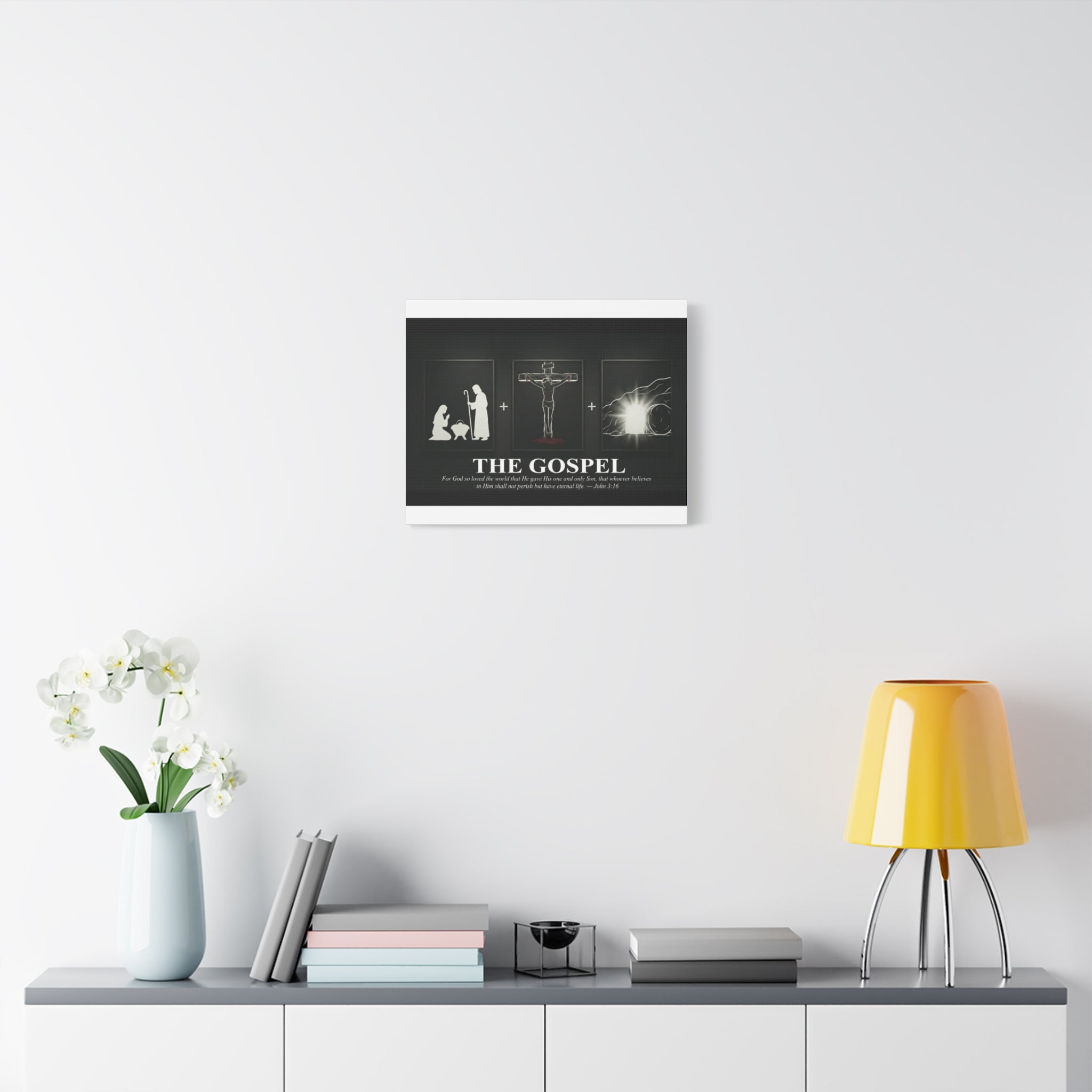 The Gospel Canvas Print | John 3:16 | Christian Wall Art
