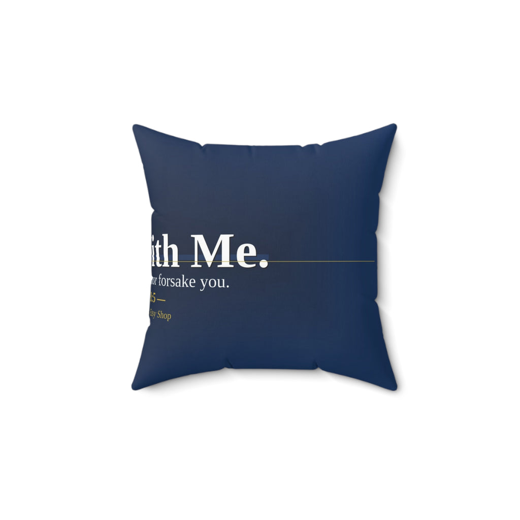 God Is With Me. Christian Throw Pillow | Hebrews 13:5 | Faith Home Decor