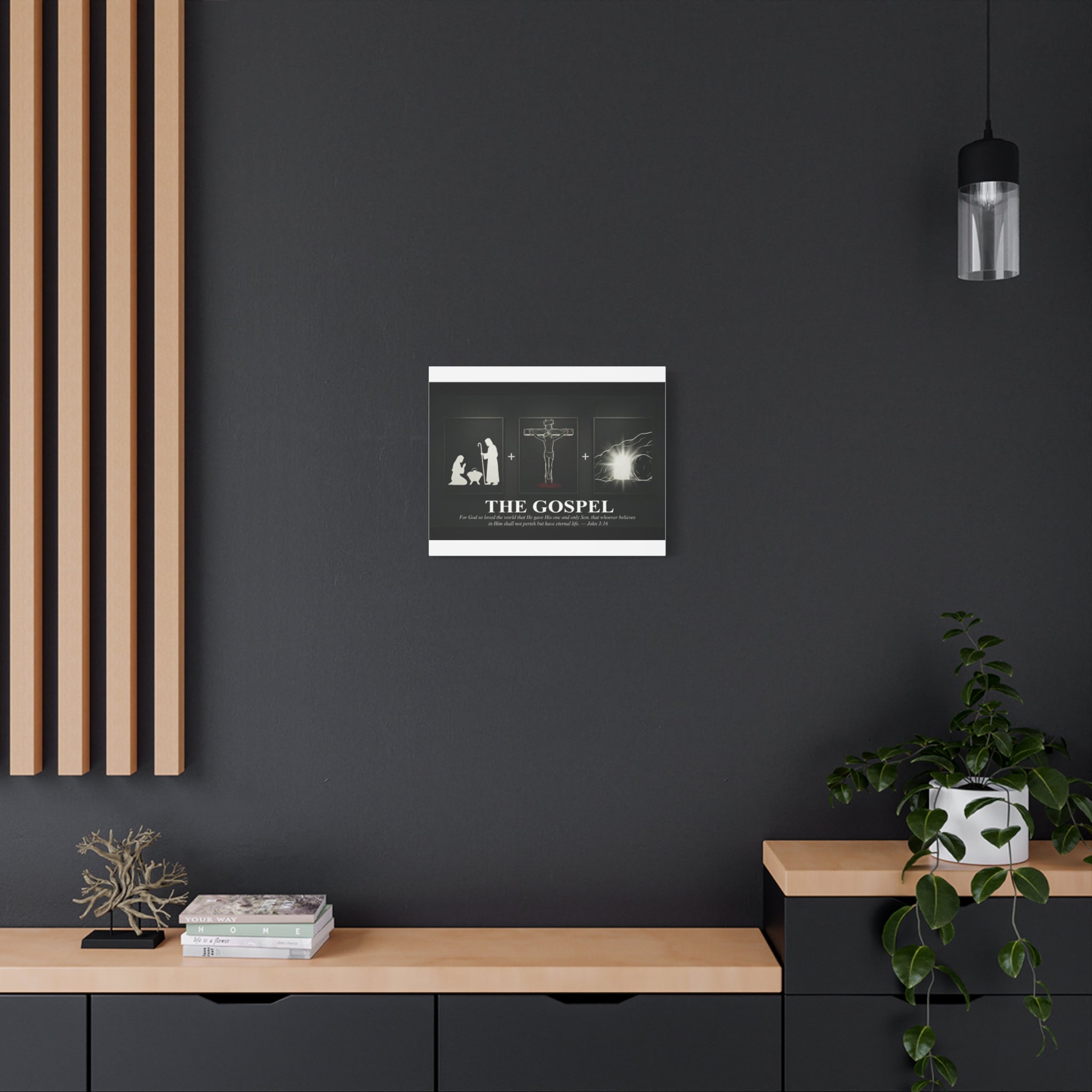The Gospel Canvas Print | John 3:16 | Christian Wall Art