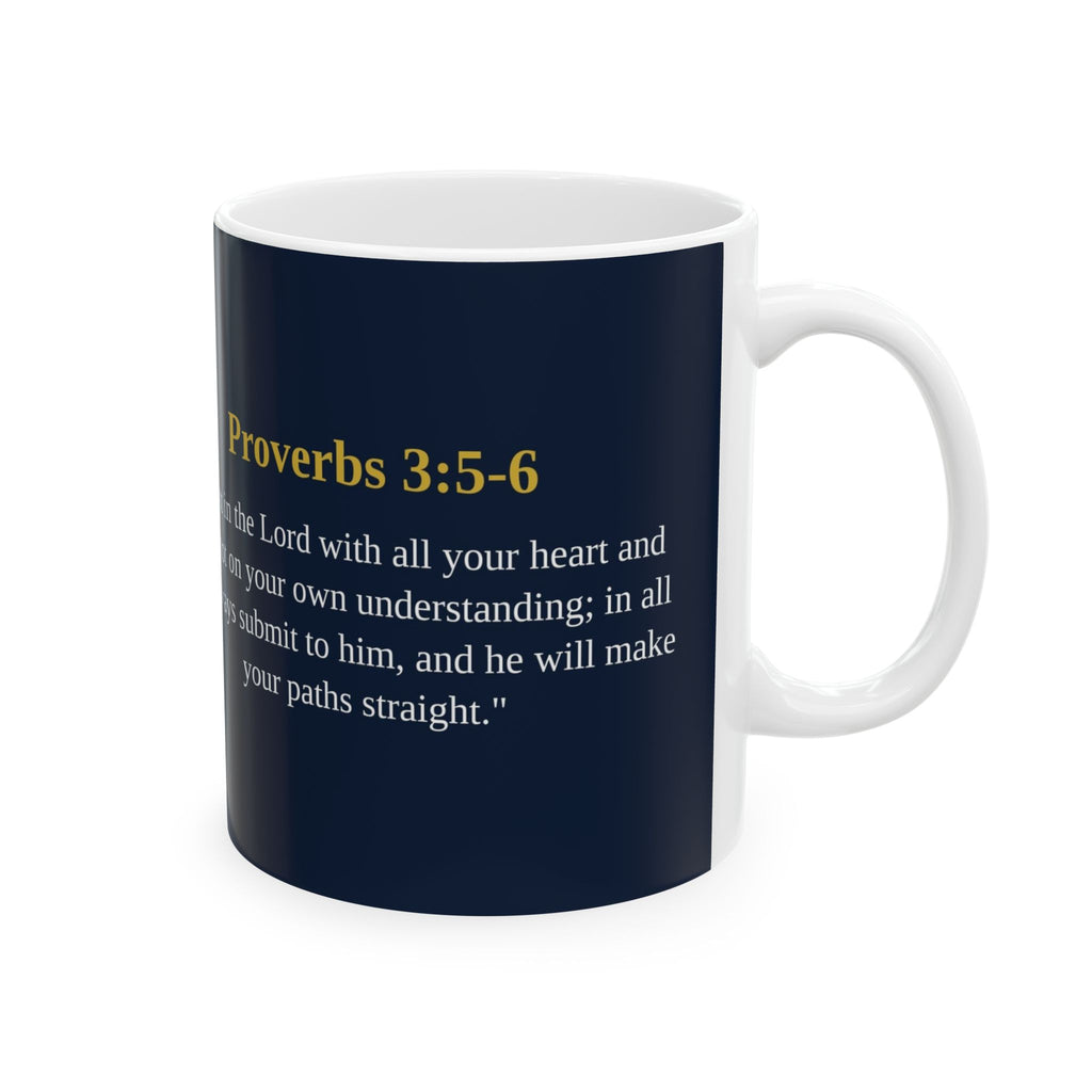 Proverbs 3:5-6 Christian Mug | Trust in the Lord | Scripture Coffee Mug | Faith Gift