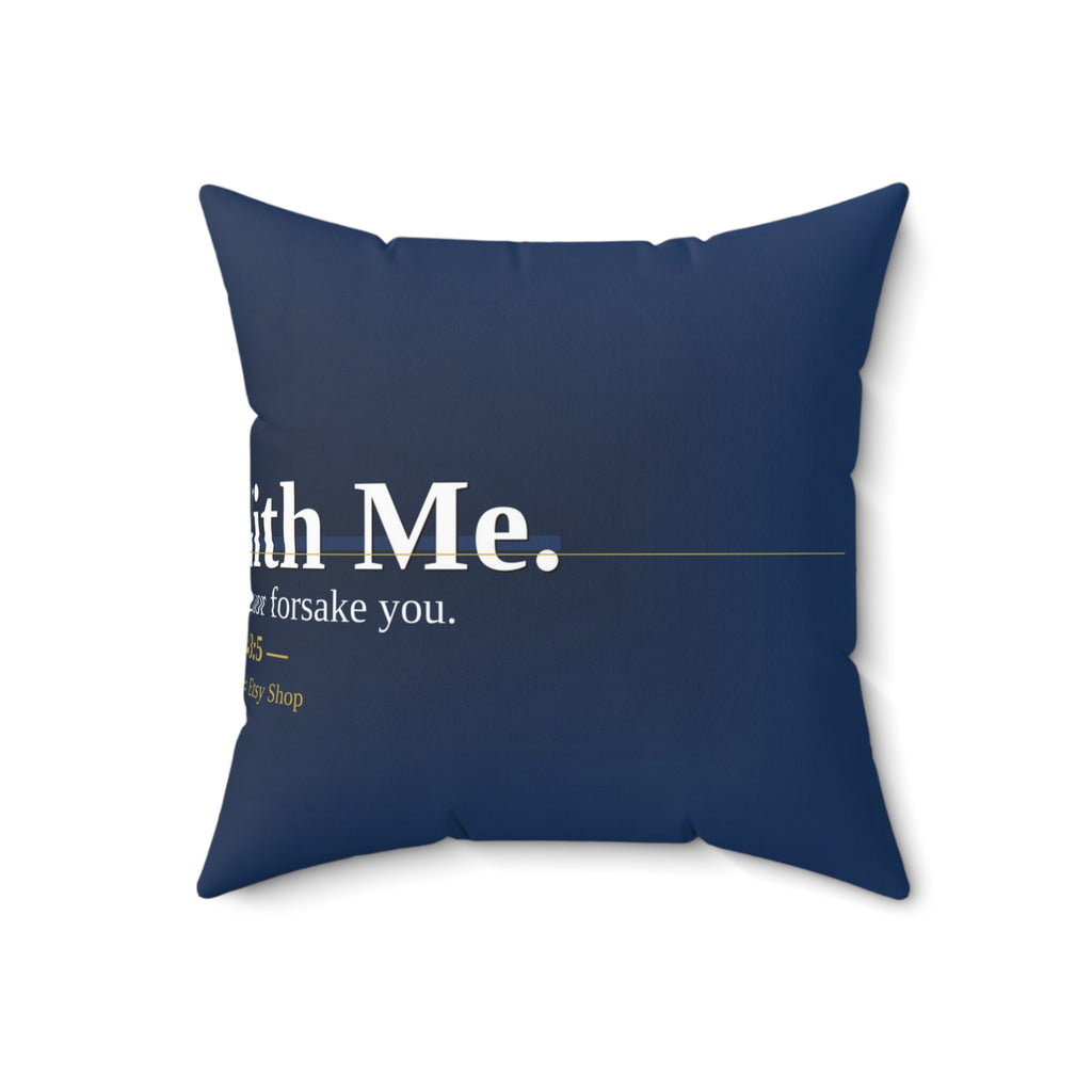 God Is With Me. Christian Throw Pillow | Hebrews 13:5 | Faith Home Decor
