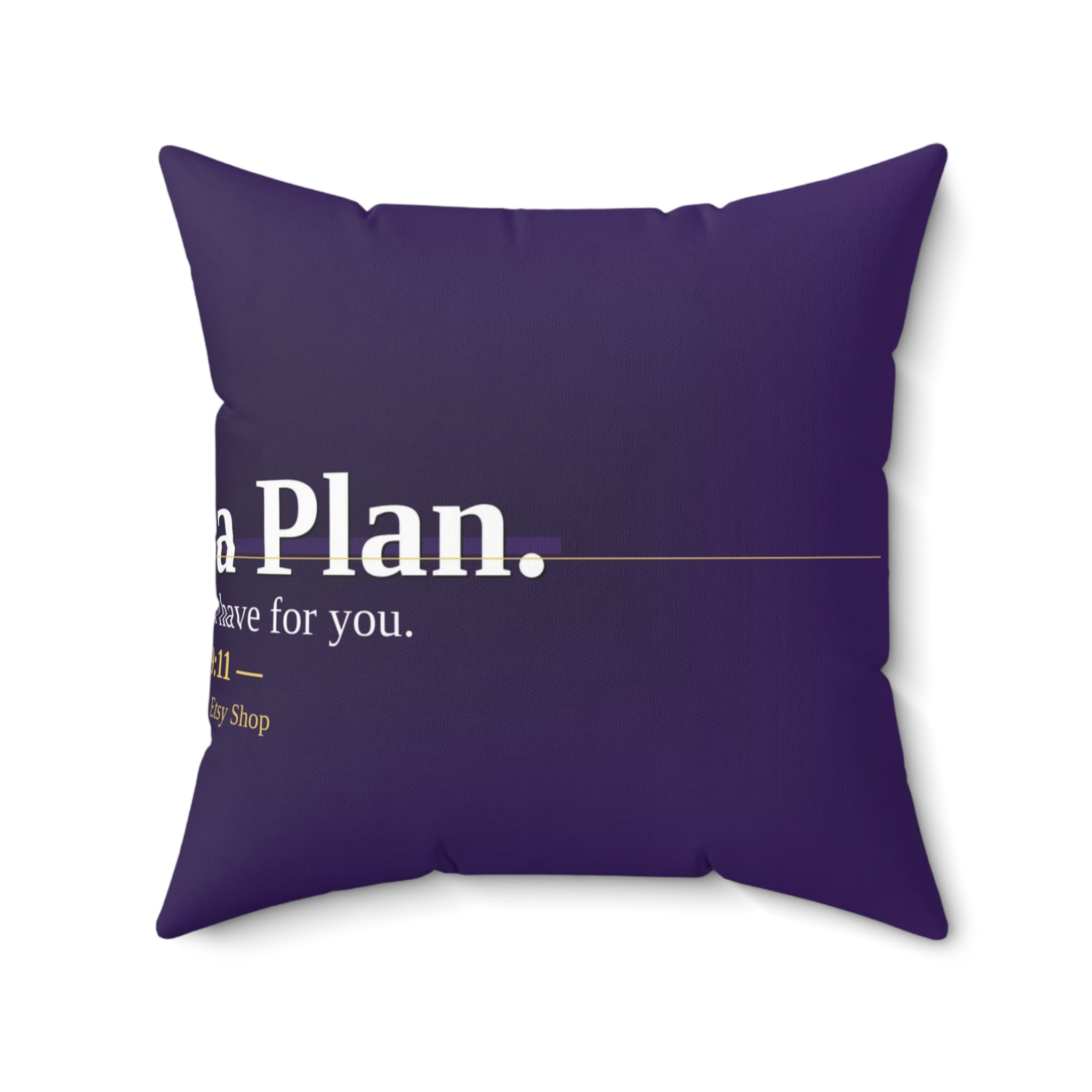 God Has a Plan. Christian Throw Pillow | Jeremiah 29:11 | Faith Home Decor