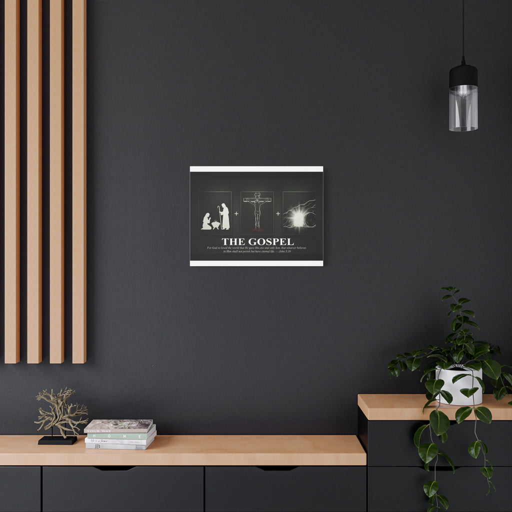 The Gospel Canvas Print | John 3:16 | Christian Wall Art