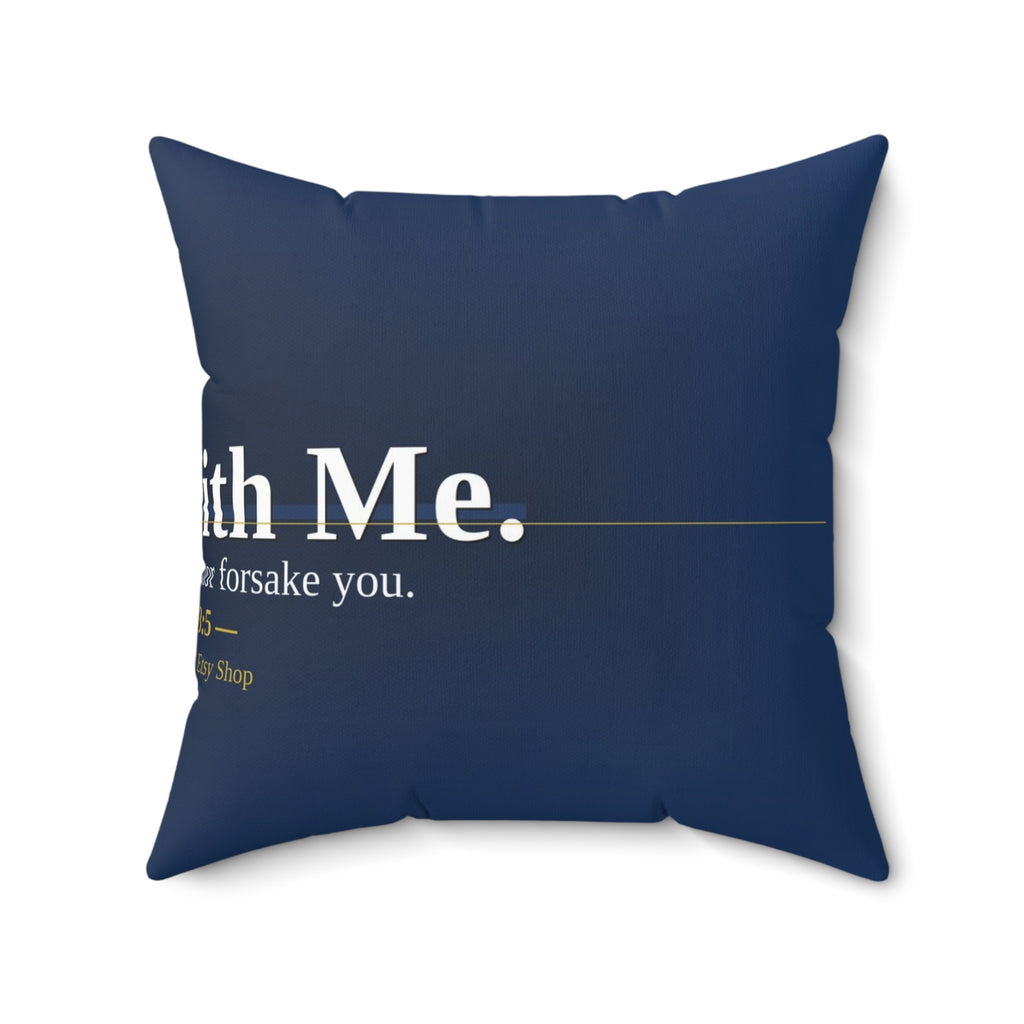 God Is With Me. Christian Throw Pillow | Hebrews 13:5 | Faith Home Decor