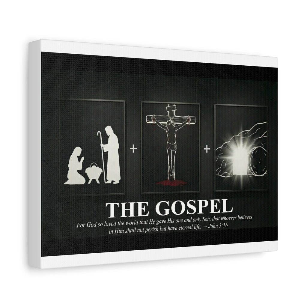 The Gospel Canvas Print | John 3:16 | Christian Wall Art