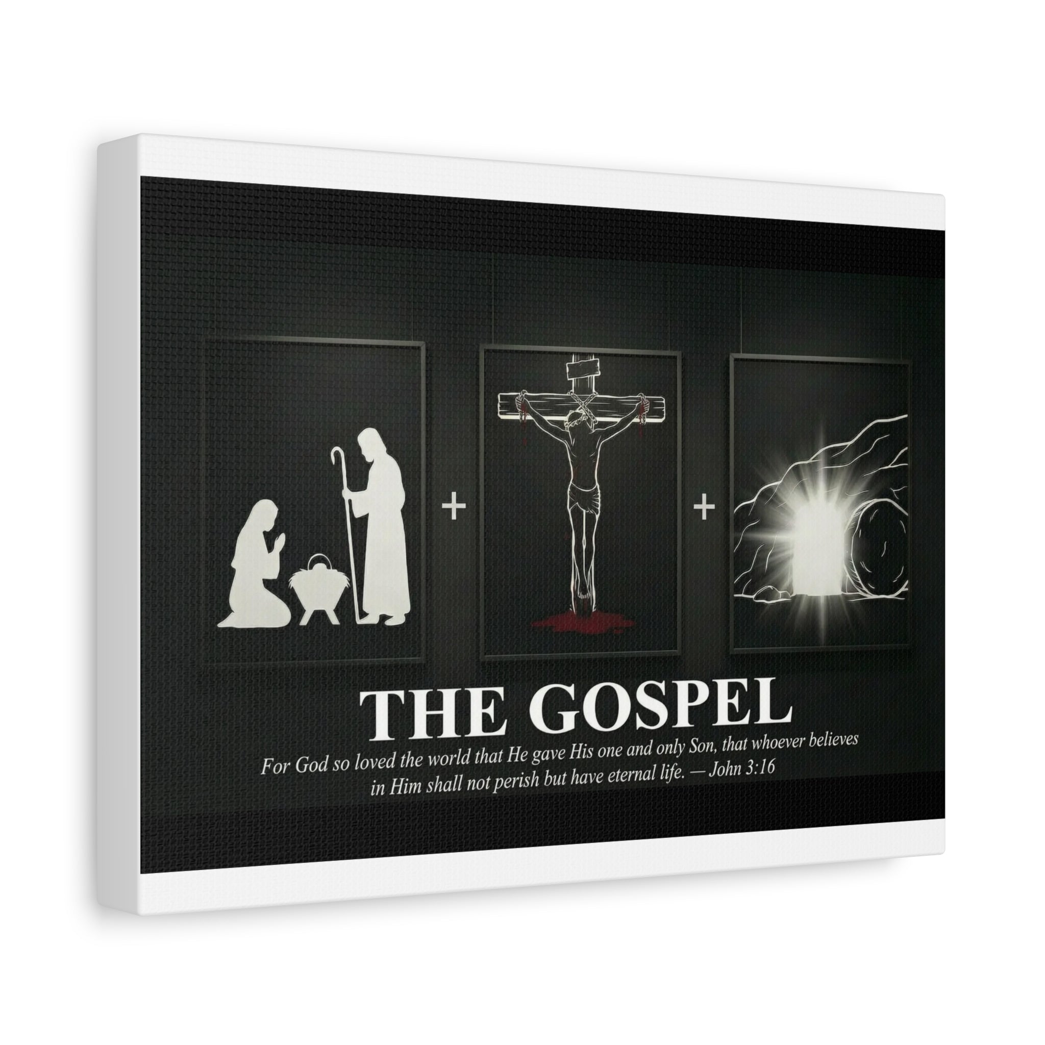 The Gospel Canvas Print | John 3:16 | Christian Wall Art